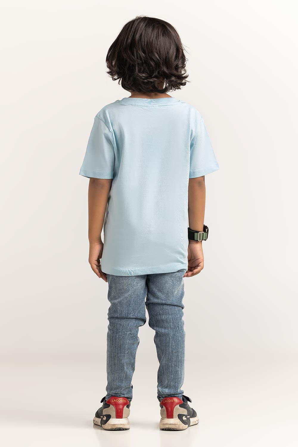 Blue Toddler Boy Knit Printed Tee TB-TS-SS24-023
