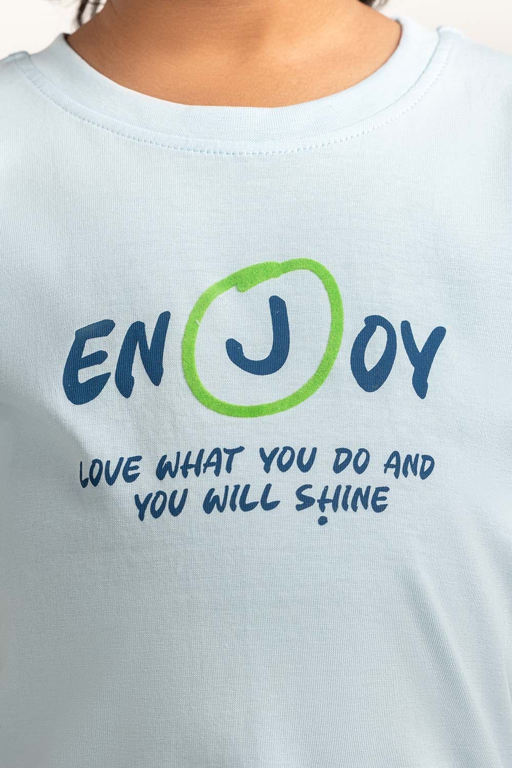 Blue Toddler Boy Knit Printed Tee TB-TS-SS24-023