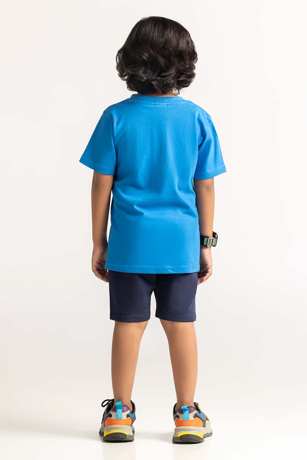 Blue Toddler Boy Knit Printed Tee TB-TS-SS24-026