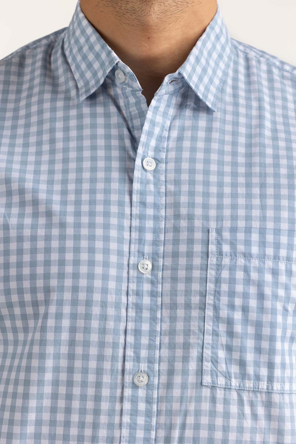 Blue White Basic Casual Shirt MN-CS-SS23-026