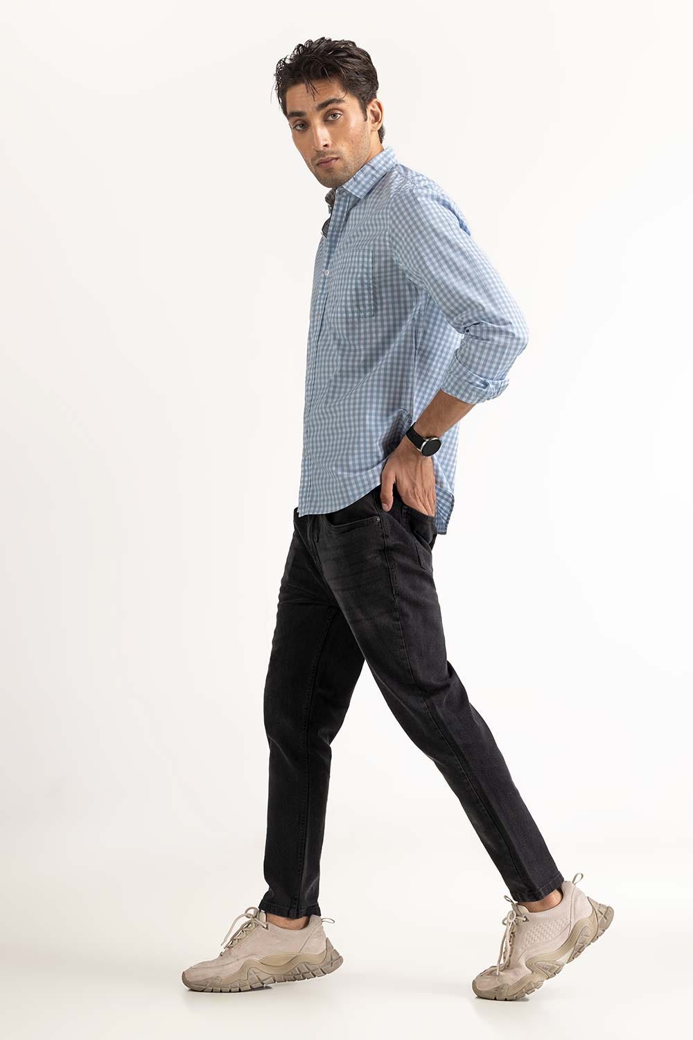 Blue White Basic Casual Shirt MN-CS-SS23-026