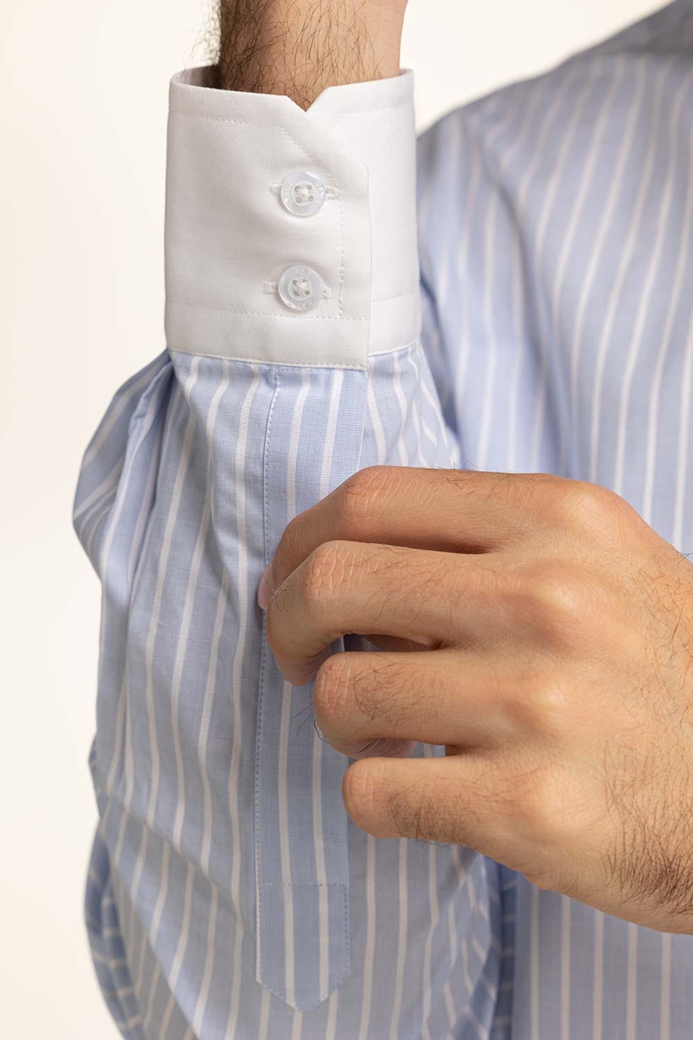 Blue White Stripe Formal Shirt MN-FS-YD24-087