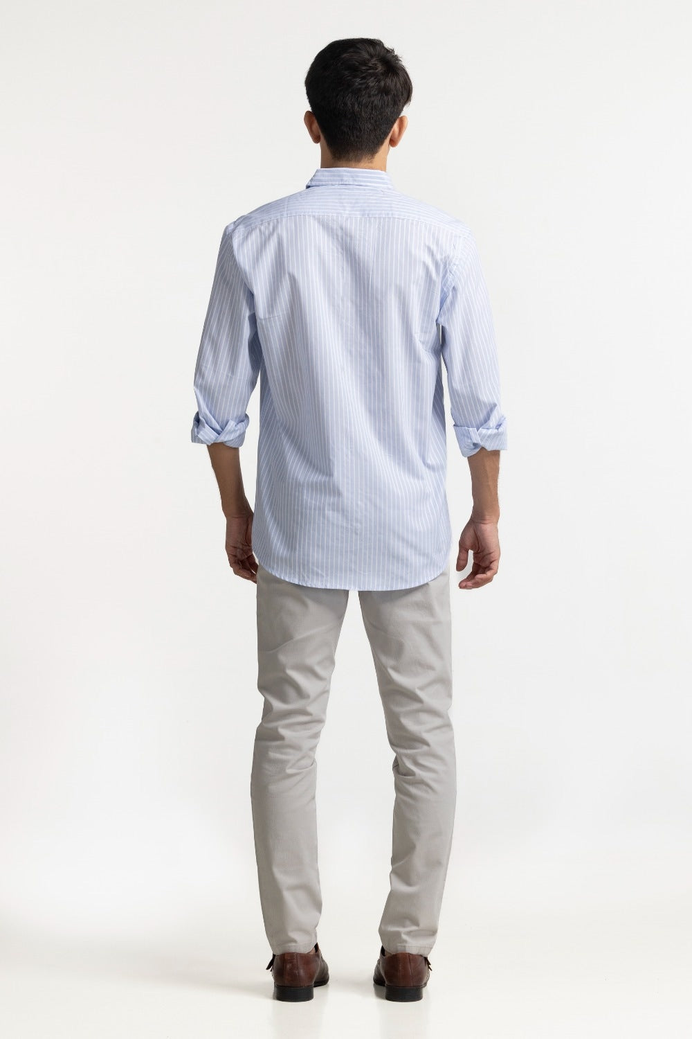 Blue White Striped Casual Shirt MN-CS-SS24-128