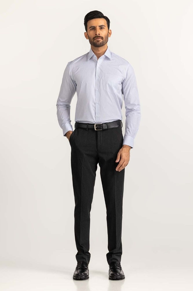 Blue White Stripe Formal Shirt MN-FS-YD24-017