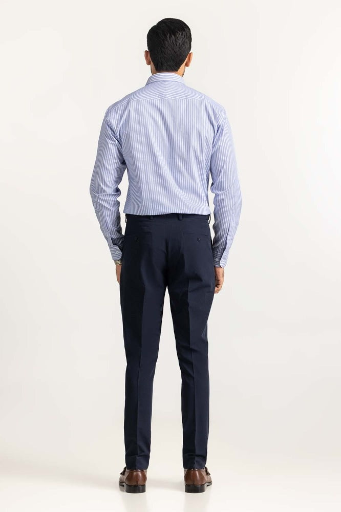 Blue White Stripe Formal Shirt MN-FS-YD24-048