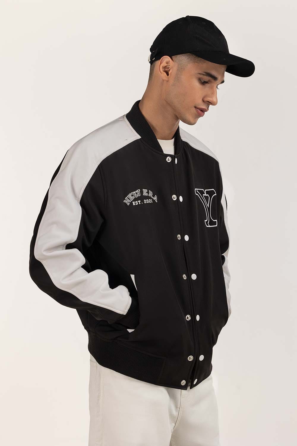 Bomber Jacket With Embroidery Patches MN-JKT-WS24-035