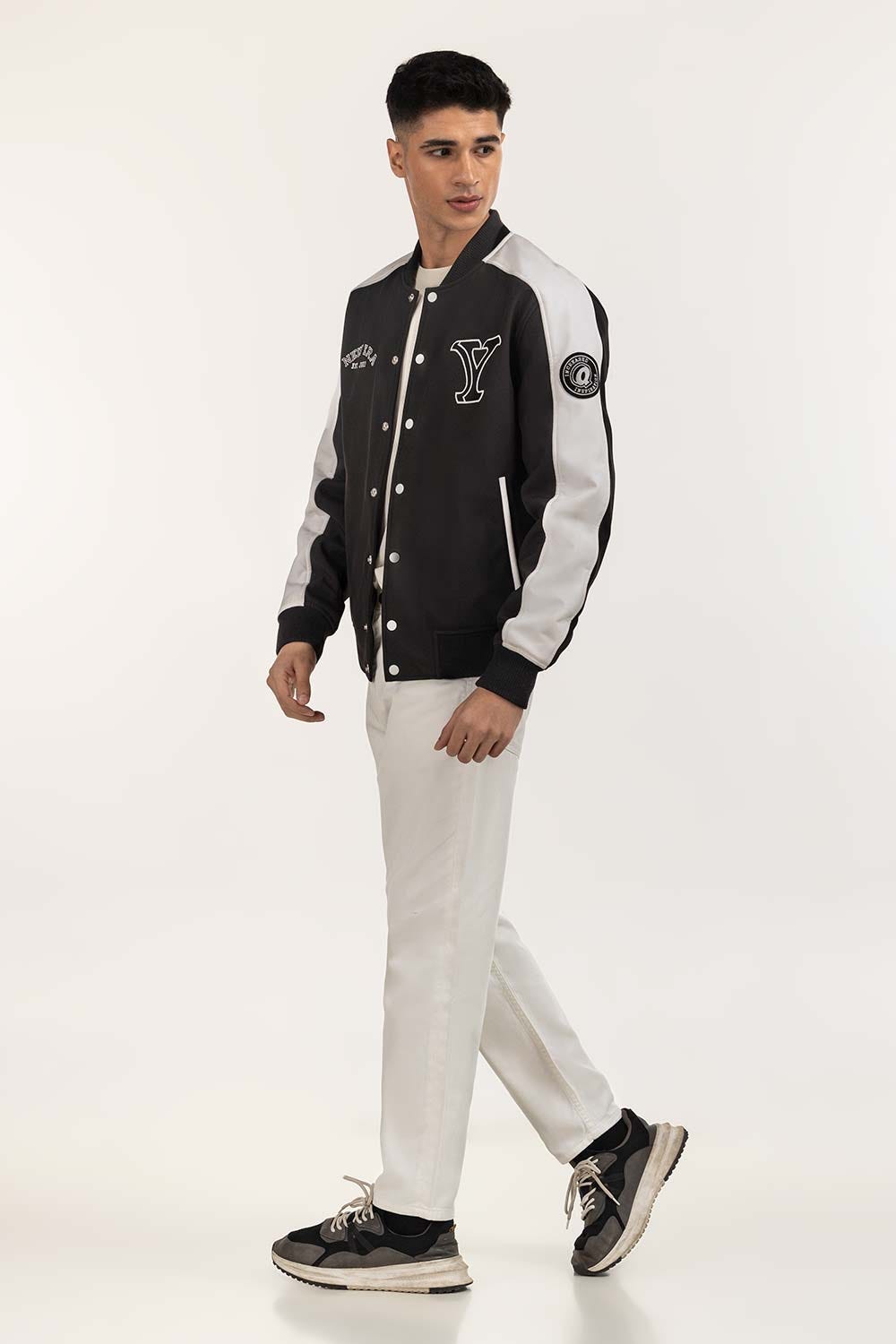 Bomber Jacket With Embroidery Patches MN-JKT-WS24-035