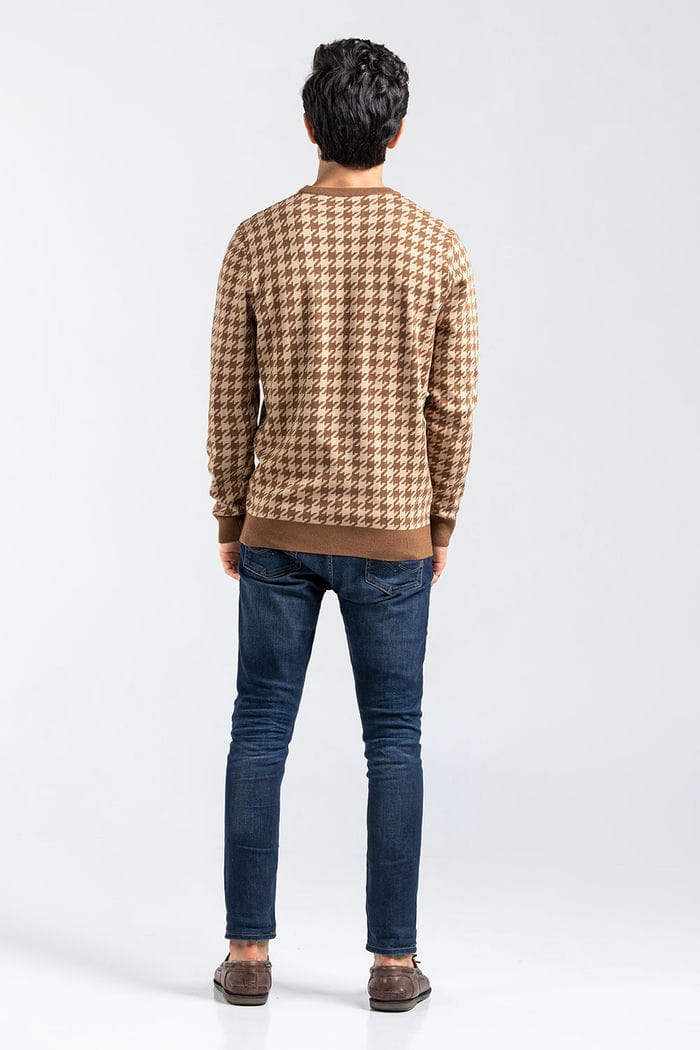 Brown-Beige Fashion Sweater FS-SWT-VPN-FD-412-01