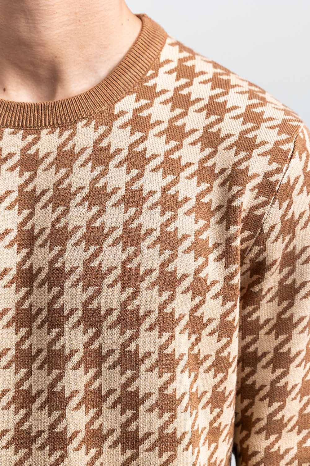 Brown-Beige Fashion Sweater FS-SWT-VPN-FD-412-01