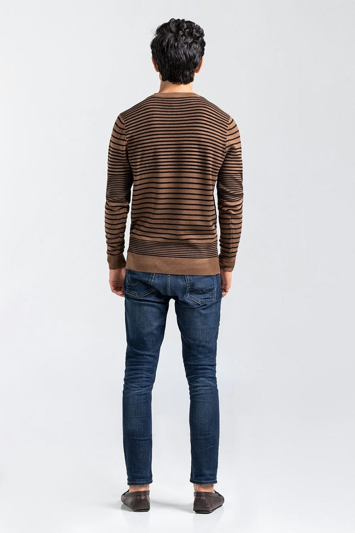 Brown-Black Fashion Sweater FS-SWT-VPN-FD-413-01