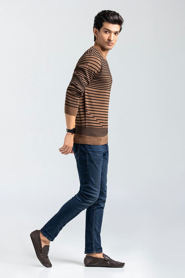 Brown-Black Fashion Sweater FS-SWT-VPN-FD-413-01