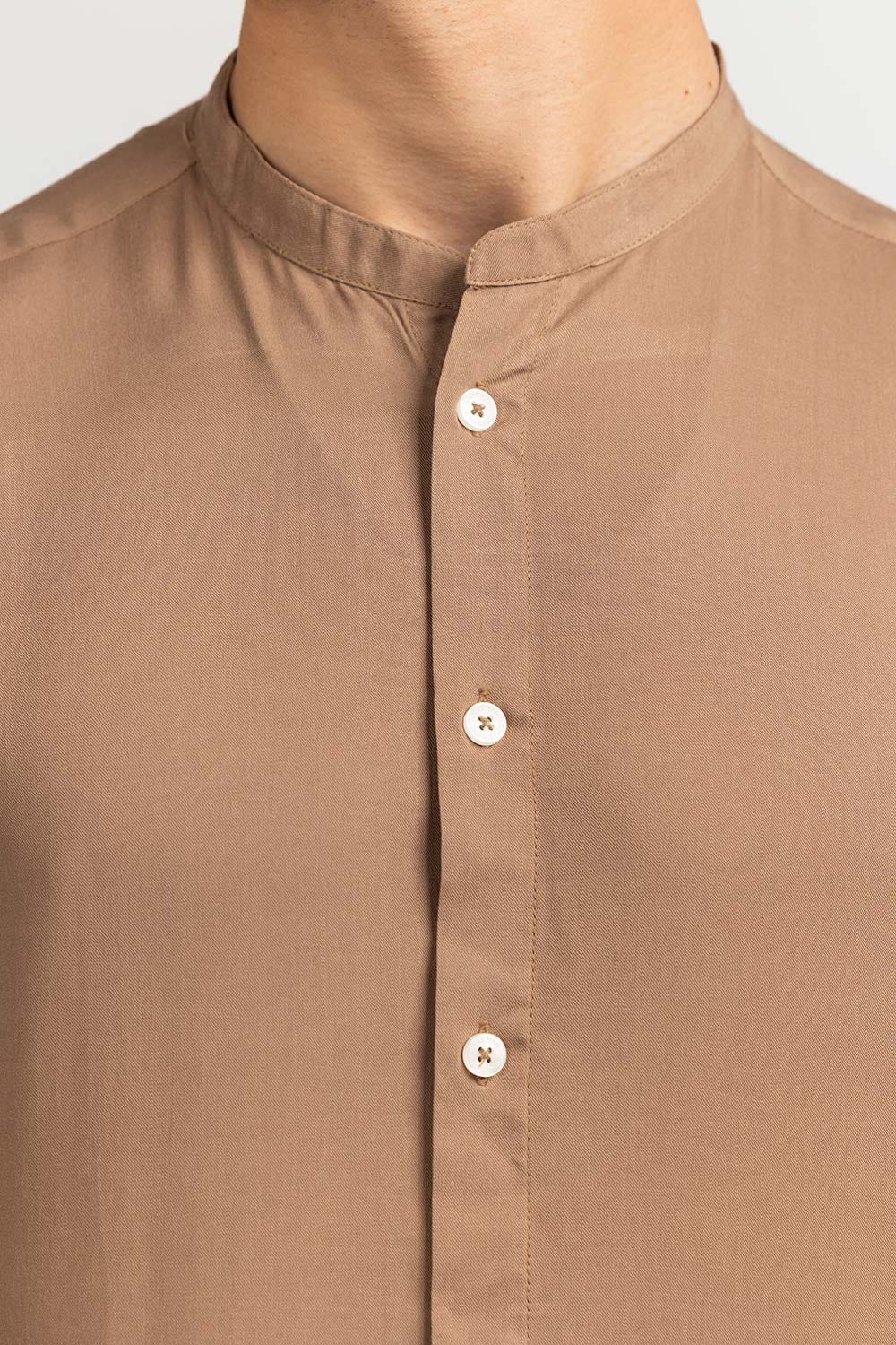 Brown Basic Casual Shirt CS-PD22-001