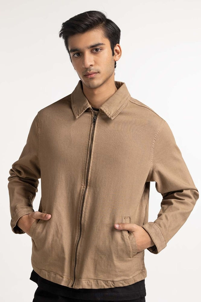 Brown Basic Jacket MN-JKT-WS23-053