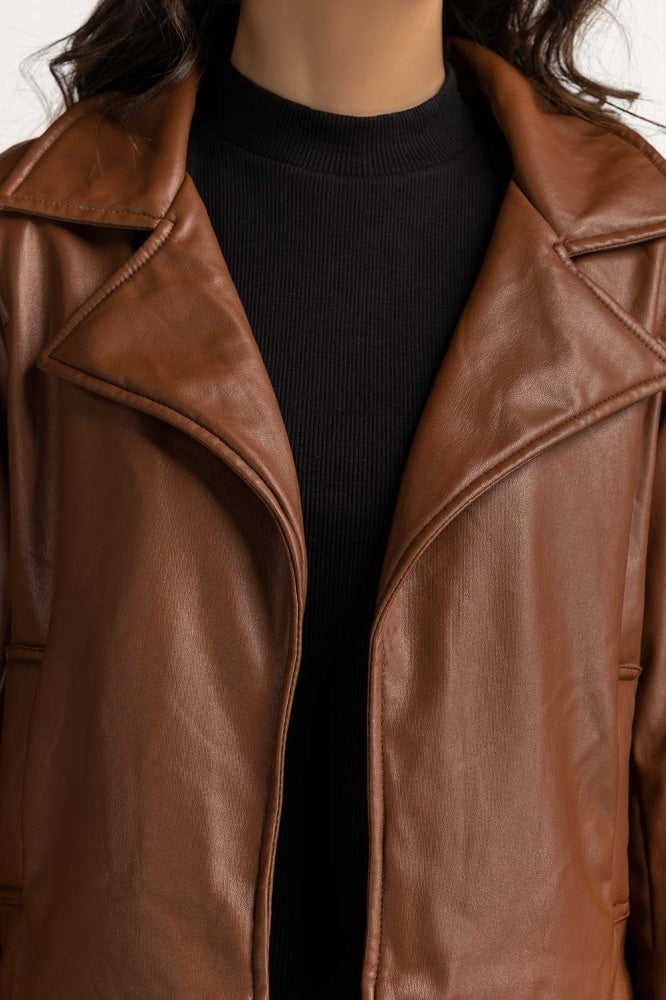 Brown Basic Jacket WM-JKT-WS23-074