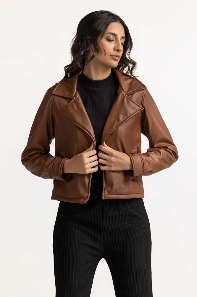 Brown Basic Jacket WM-JKT-WS23-074