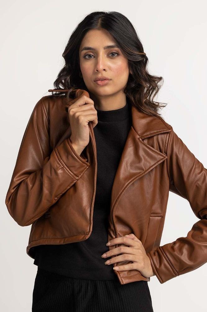 Brown Basic Jacket WM-JKT-WS23-074