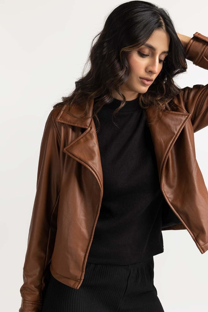 Brown Basic Jacket WM-JKT-WS23-074