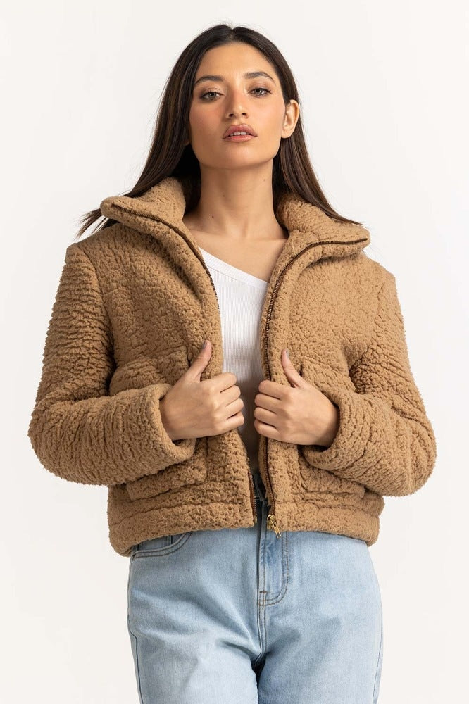 Brown Basic Jacket WM-JKT23-048