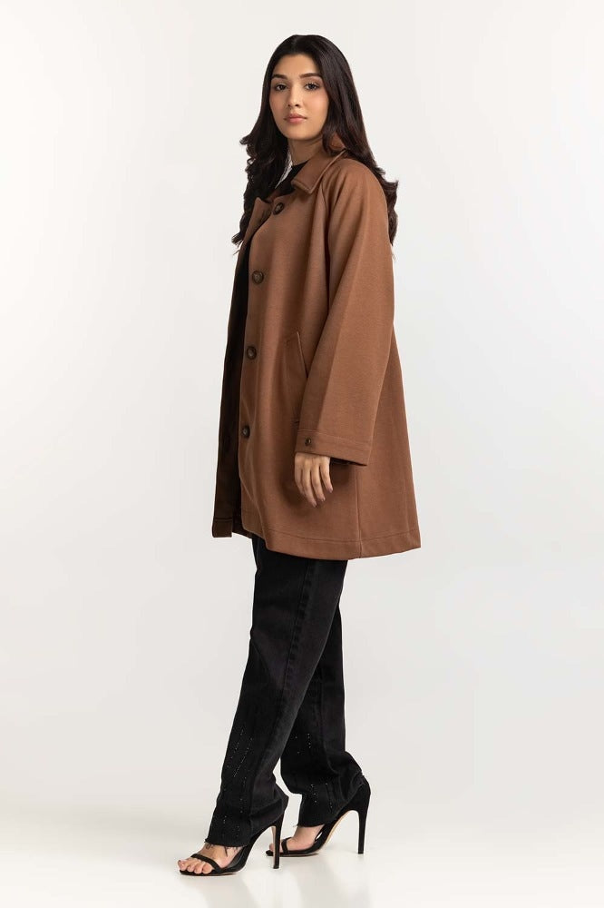 Brown Basic Knitted Jacket WM-JKT-WS23-089