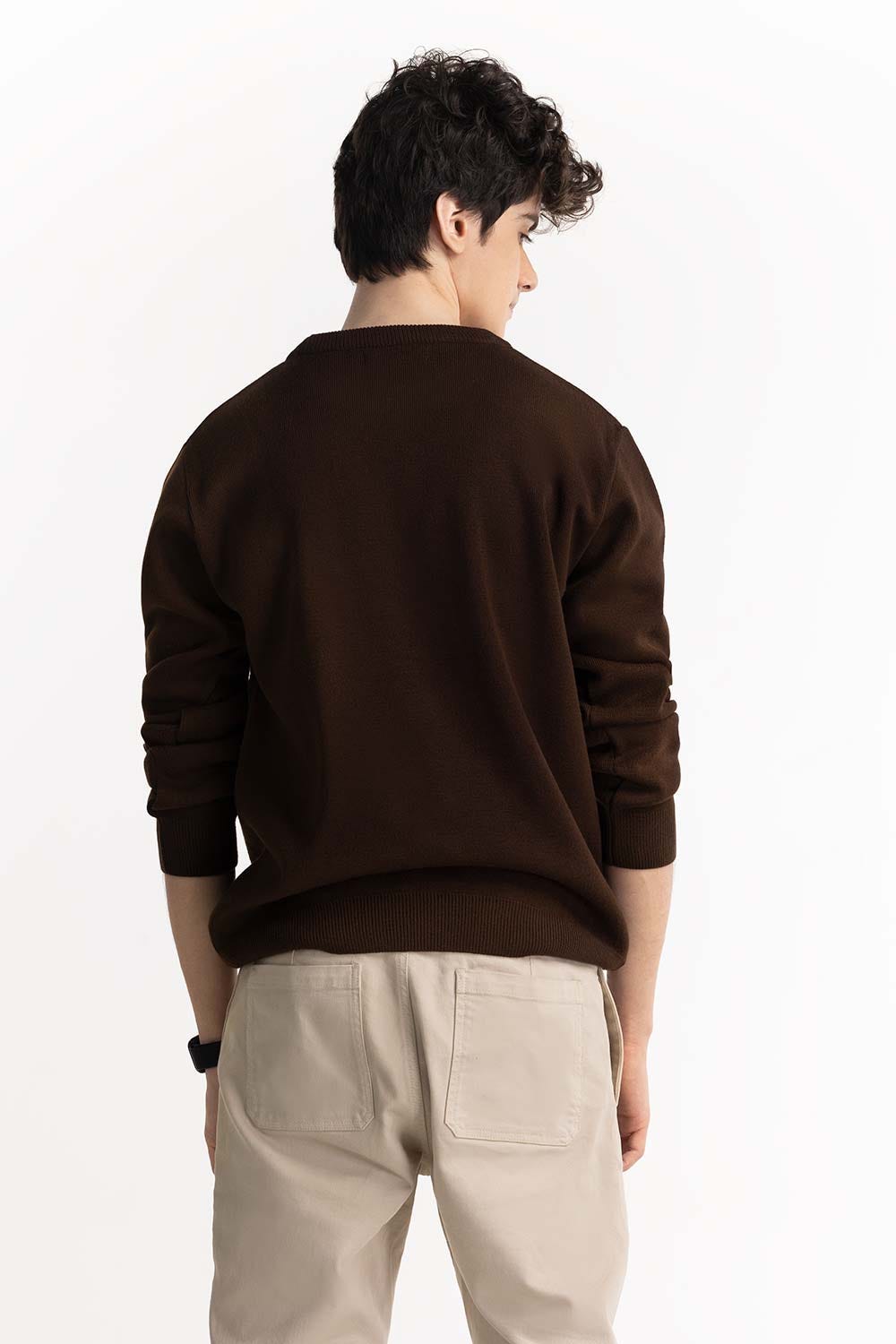 Brown Basic Sweater 224-111-080