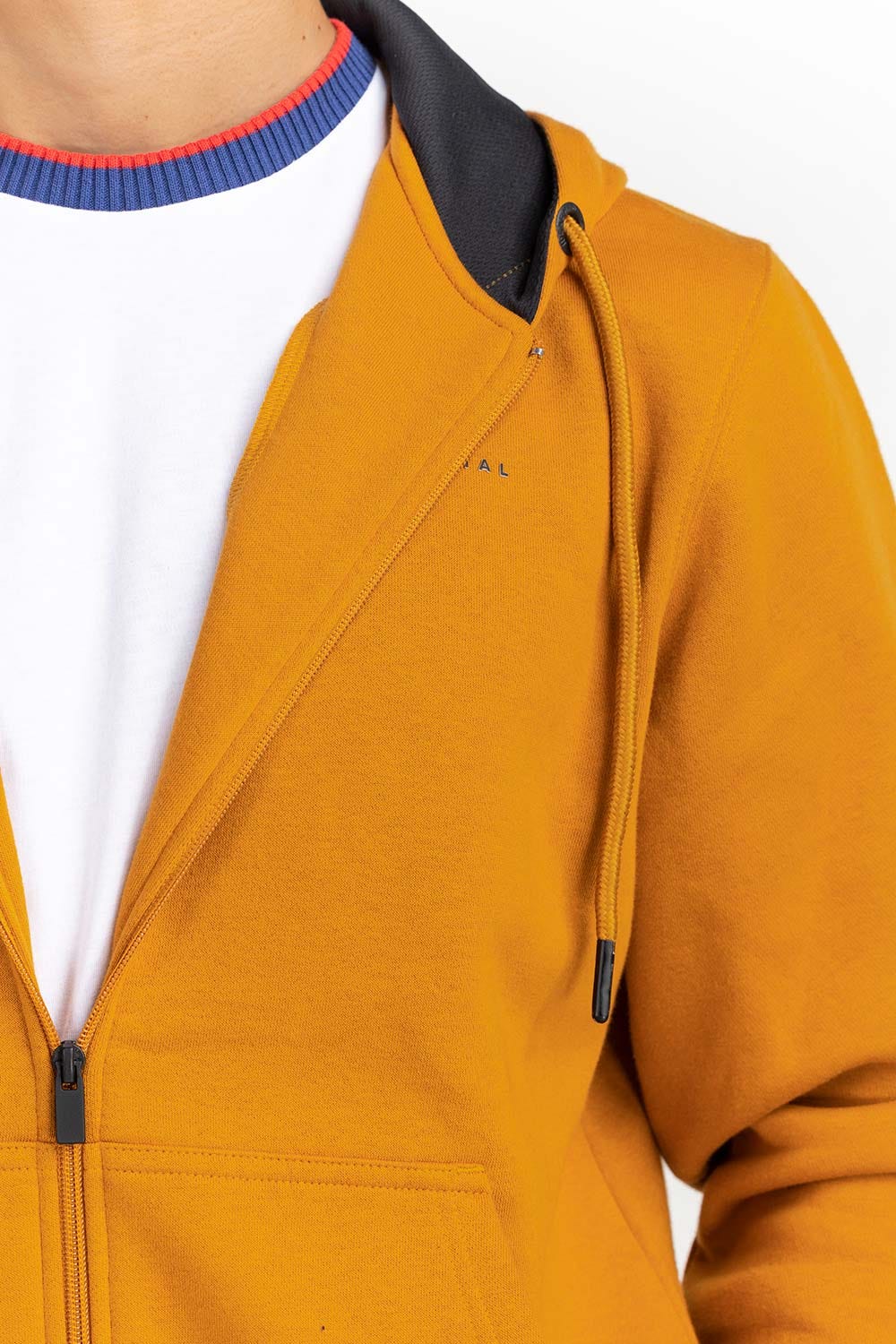 Brown Basic Zipper Hoodie JKT-KNTHZ22-005