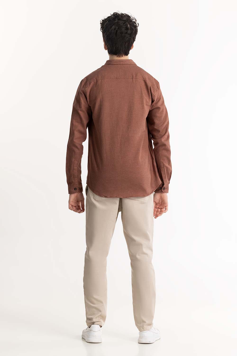 Brown Button-Down Shirt 224-117-039