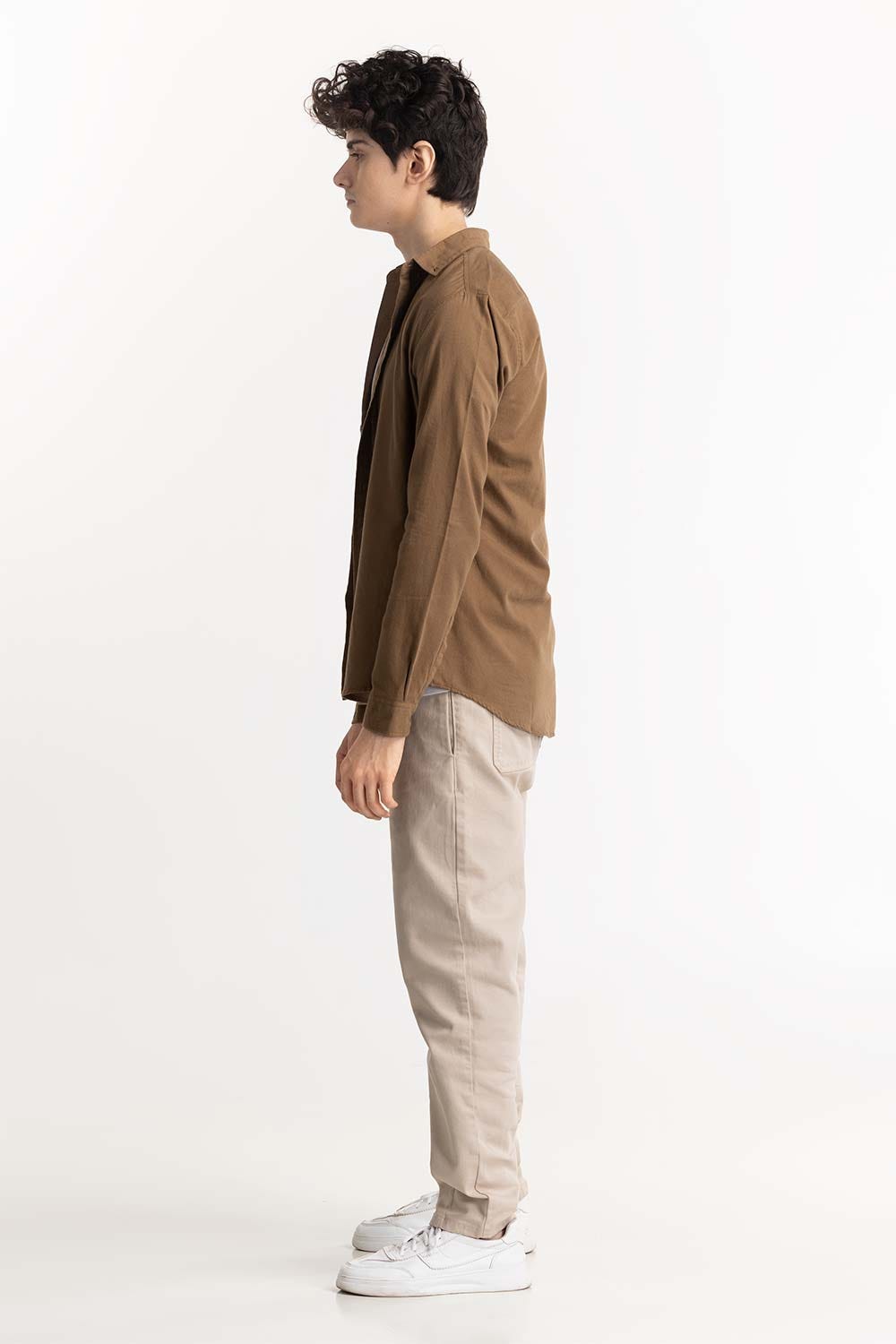 Brown Button-Down Shirt 224-117-052