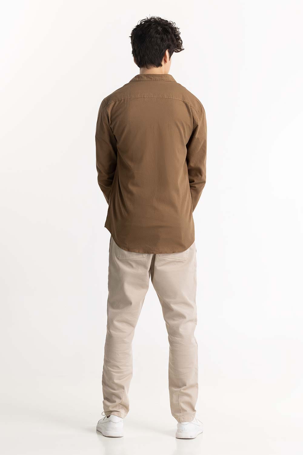Brown Button-Down Shirt 224-117-052
