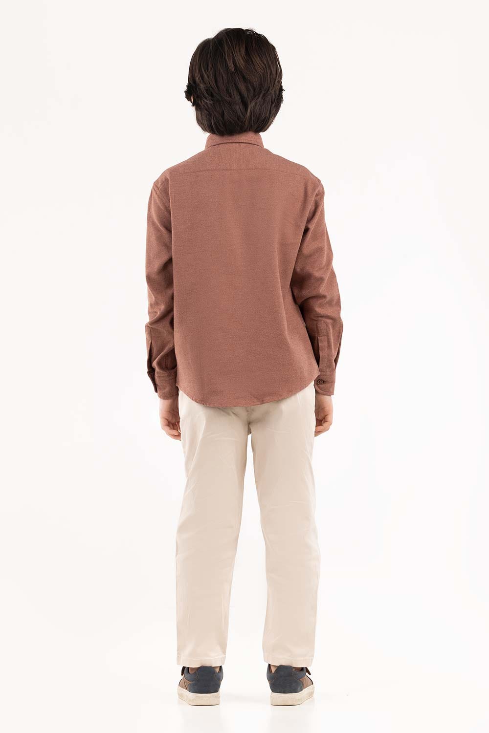 Junior Boy Brown Casual Shirt 224-317-026