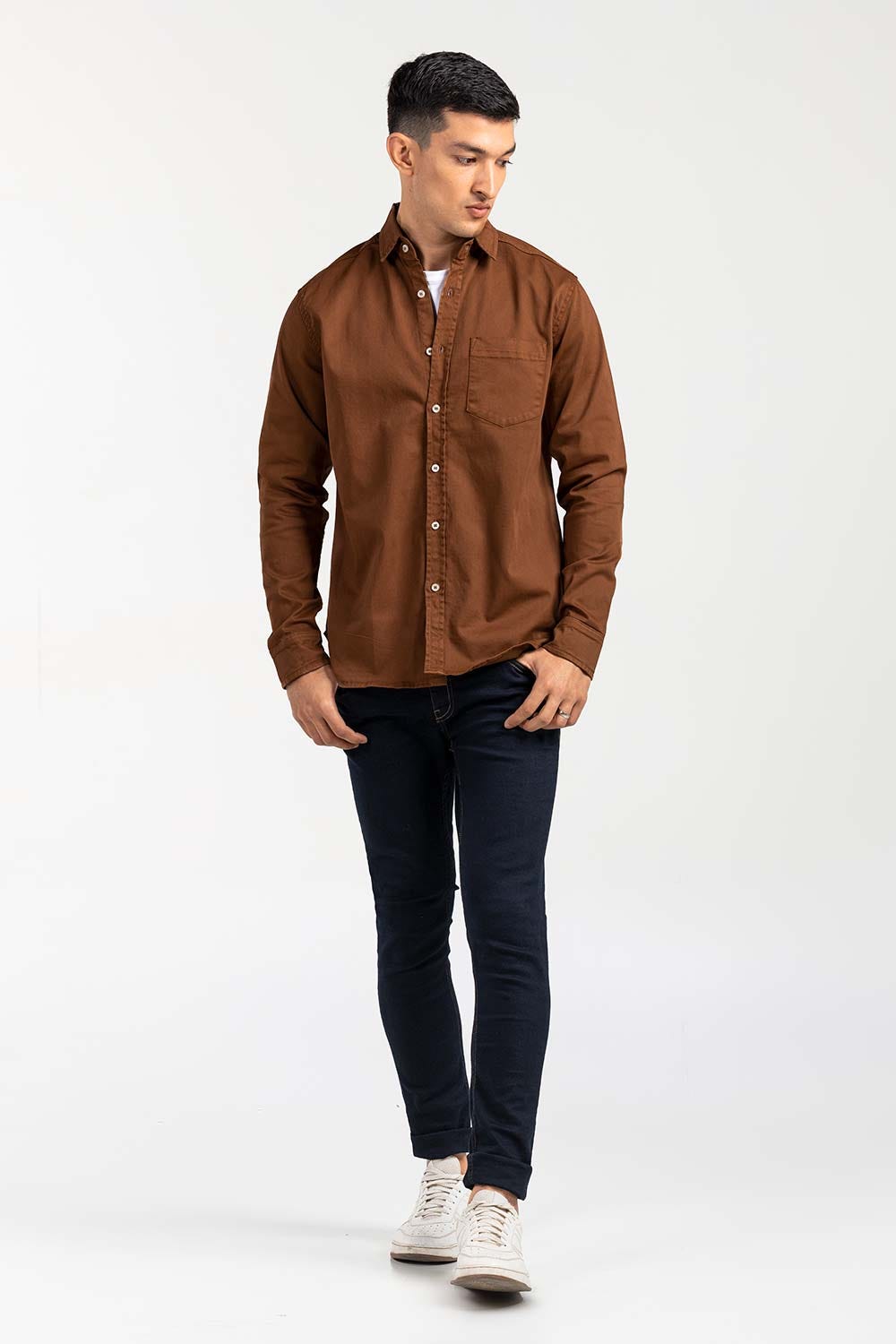Brown Casual Shirt M-GD-S-007 CS