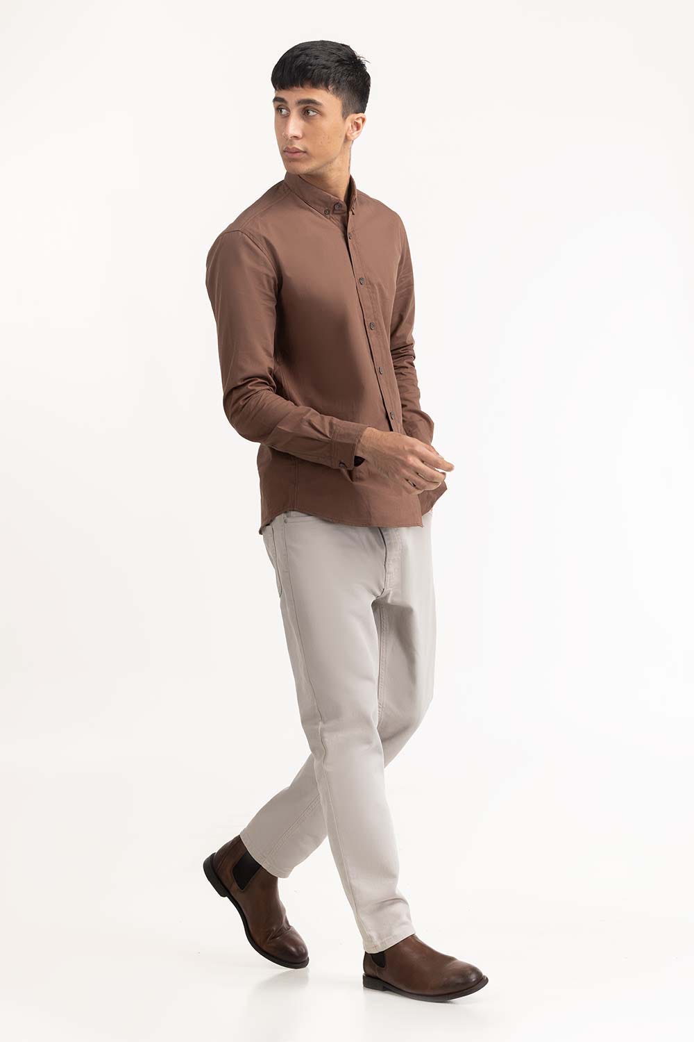 Brown Casual Shirt 224-117-051