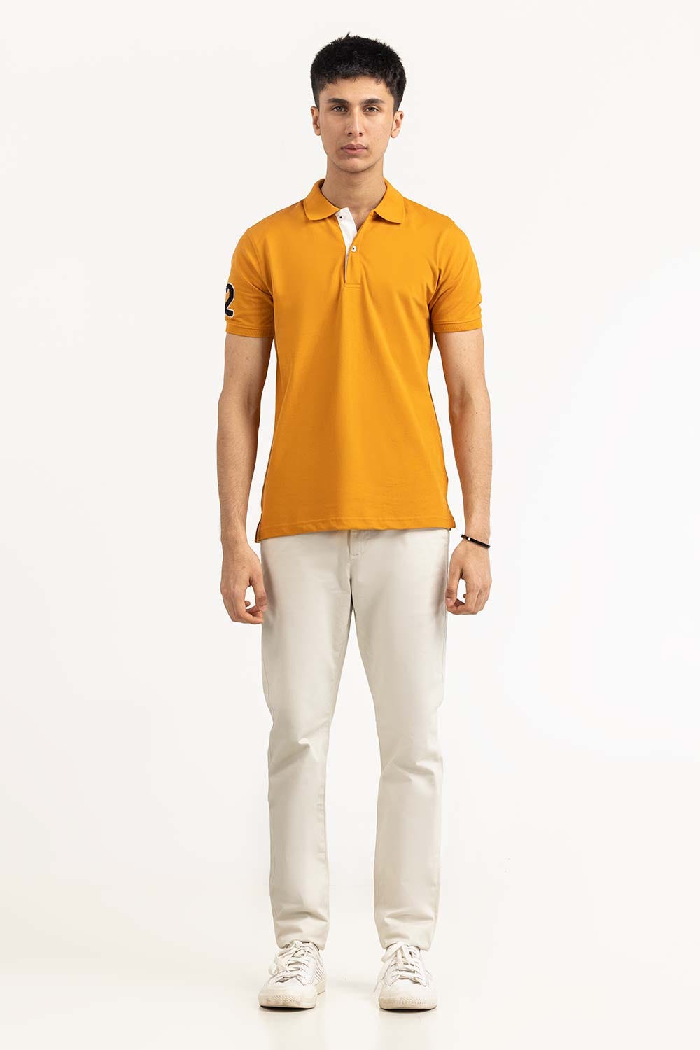 Brown Embroidered Polo PS-FPK23-186