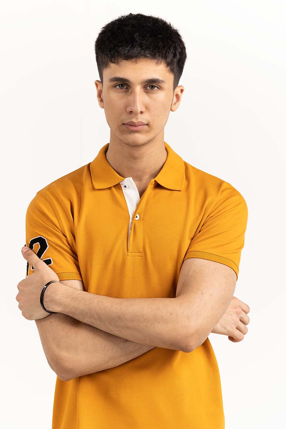 Brown Embroidered Polo PS-FPK23-186