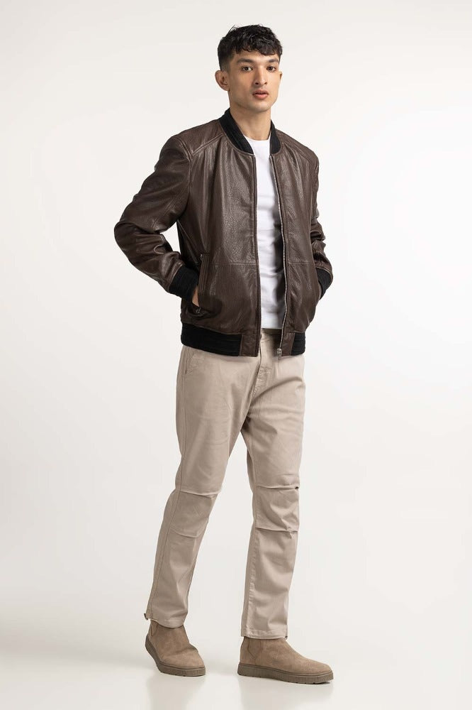 Brown Fashion Jacket MN-JKT-WS23-070