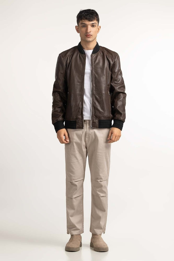 Brown Fashion Jacket MN-JKT-WS23-070