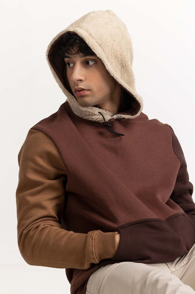 Brown Fashion Pullover Hoodie MN-POH-WS23-009