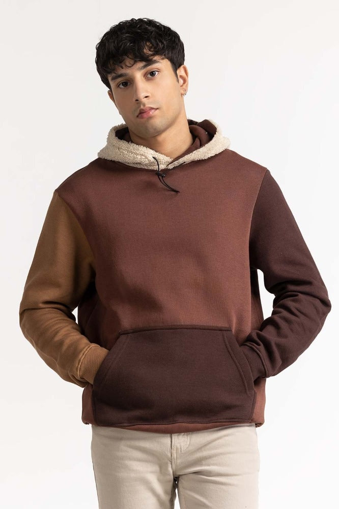 Brown Fashion Pullover Hoodie MN-POH-WS23-009