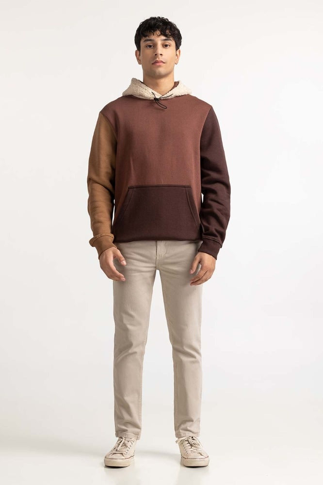 Brown Fashion Pullover Hoodie MN-POH-WS23-009
