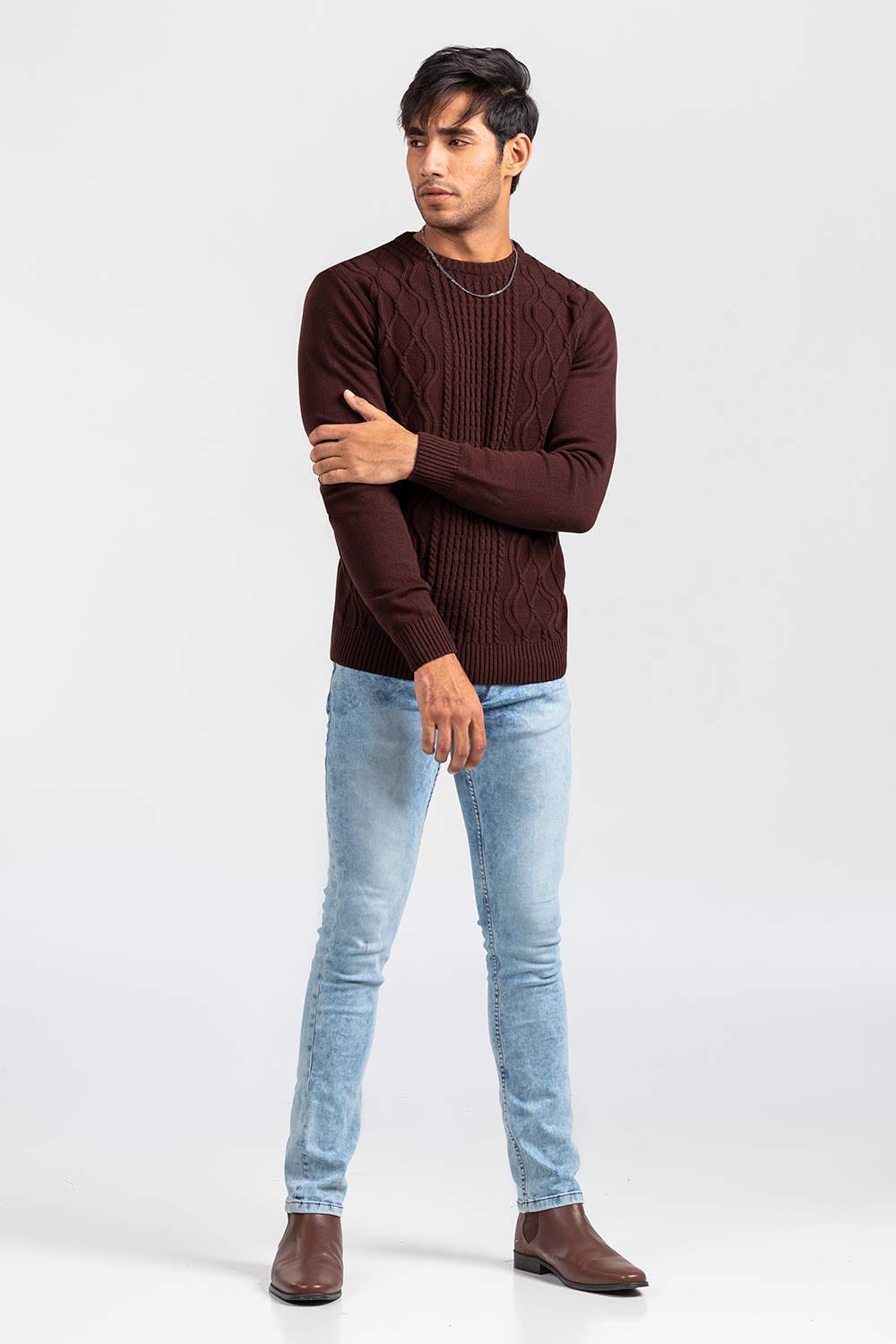 Brown Fashion Sweater FS-SWT-FD-350-01