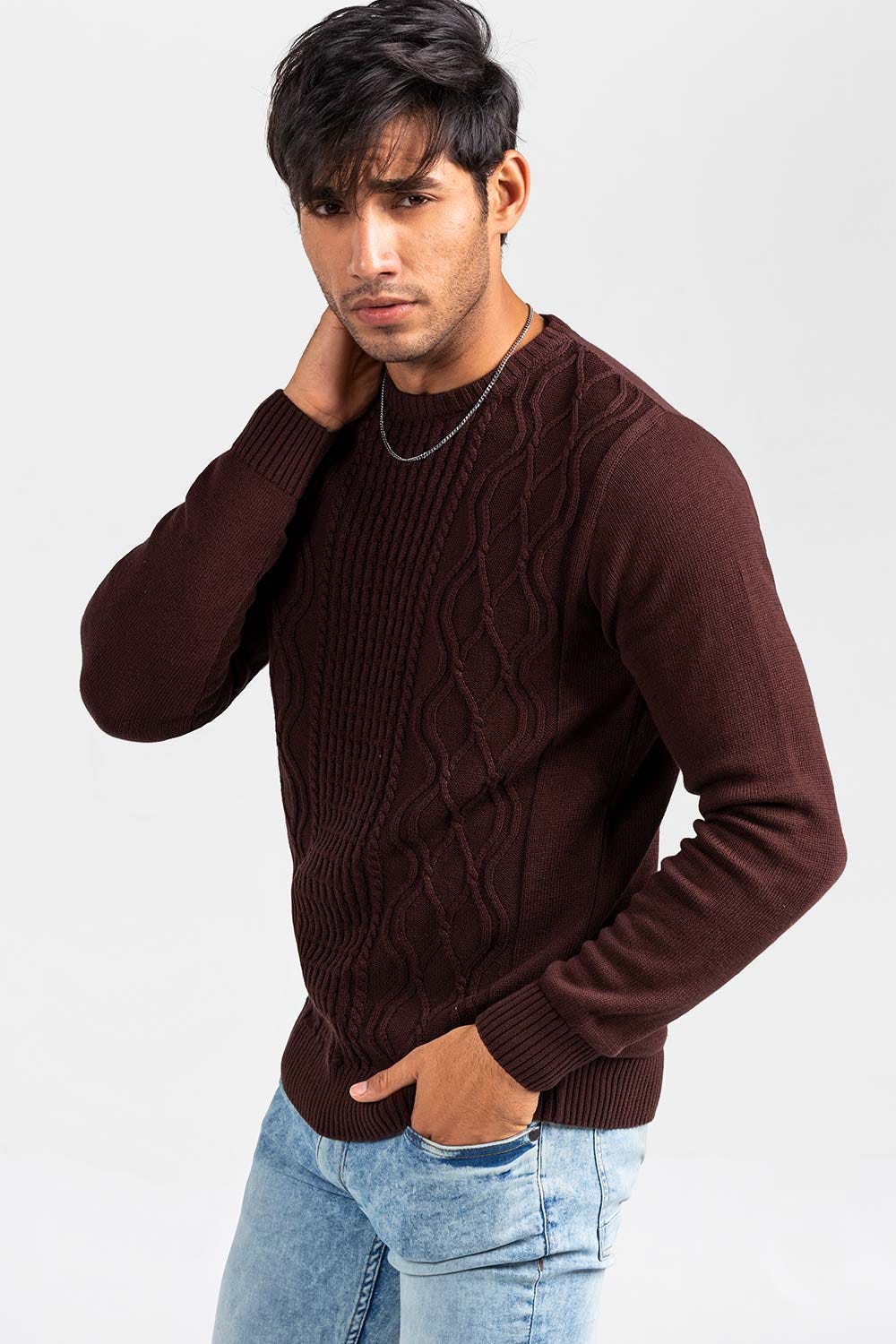 Brown Fashion Sweater FS-SWT-FD-350-01