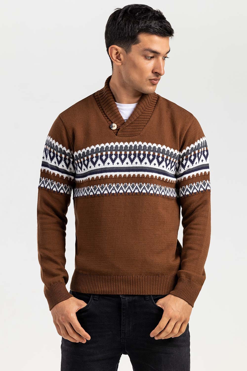 Brown Fashion Sweater FS-SWT-FD-400-01