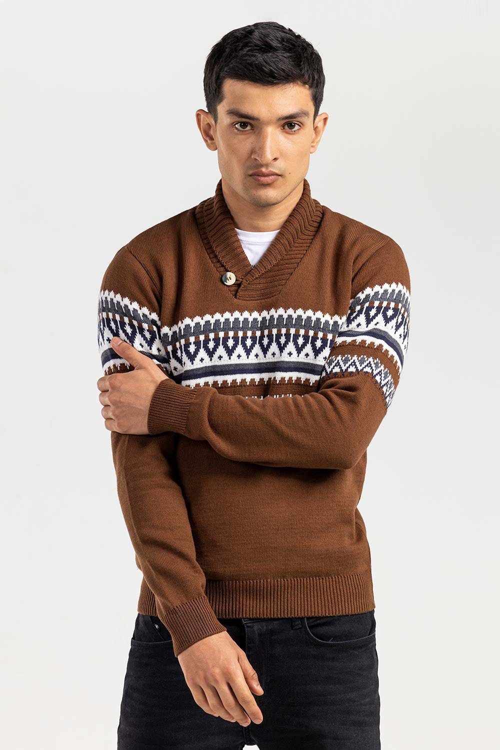 Brown Fashion Sweater FS-SWT-FD-400-01