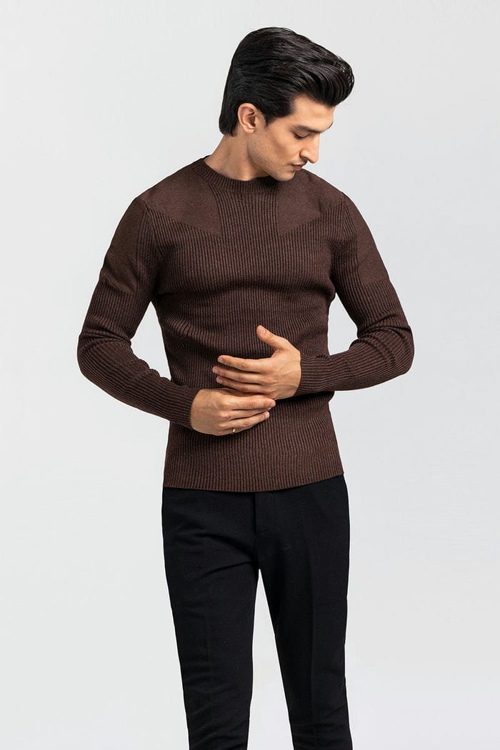 Brown Fashion Sweater FS-SWT-VPN-FD-404-01