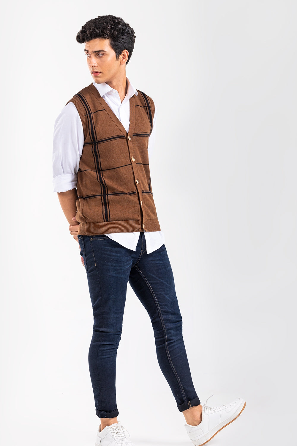 Brown Fashion Sweater SL-SWT-FD-34-01