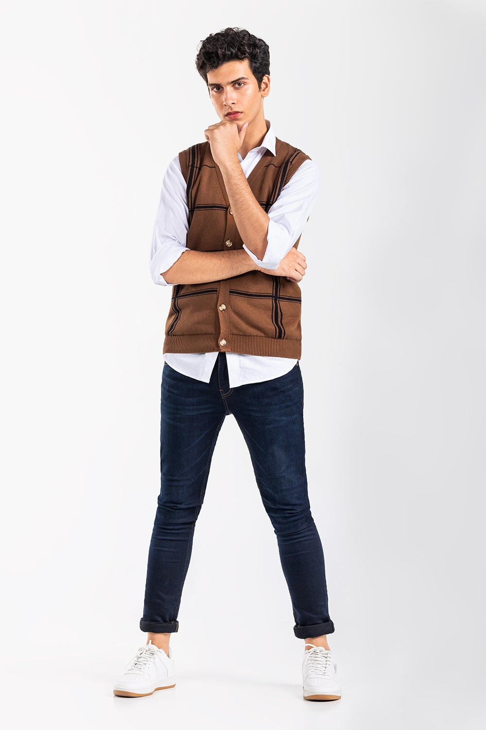 Brown Fashion Sweater SL-SWT-FD-34-01