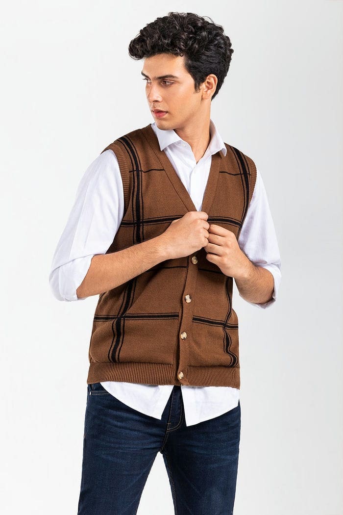 Brown Fashion Sweater SL-SWT-FD-34-01