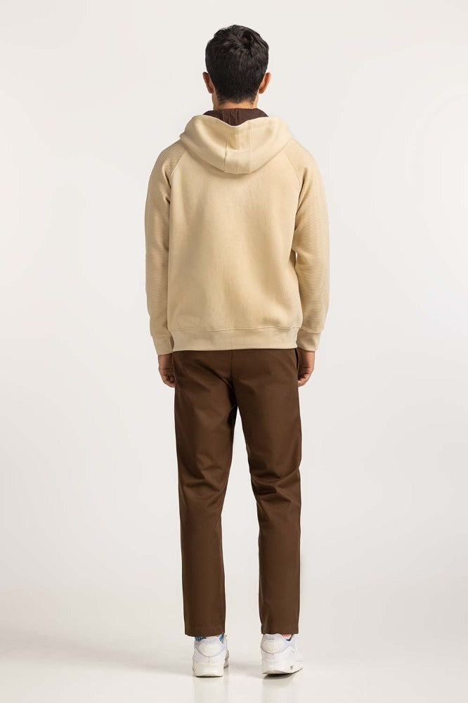 Brown Hooded Zipper MN-HDZ-WS23-008