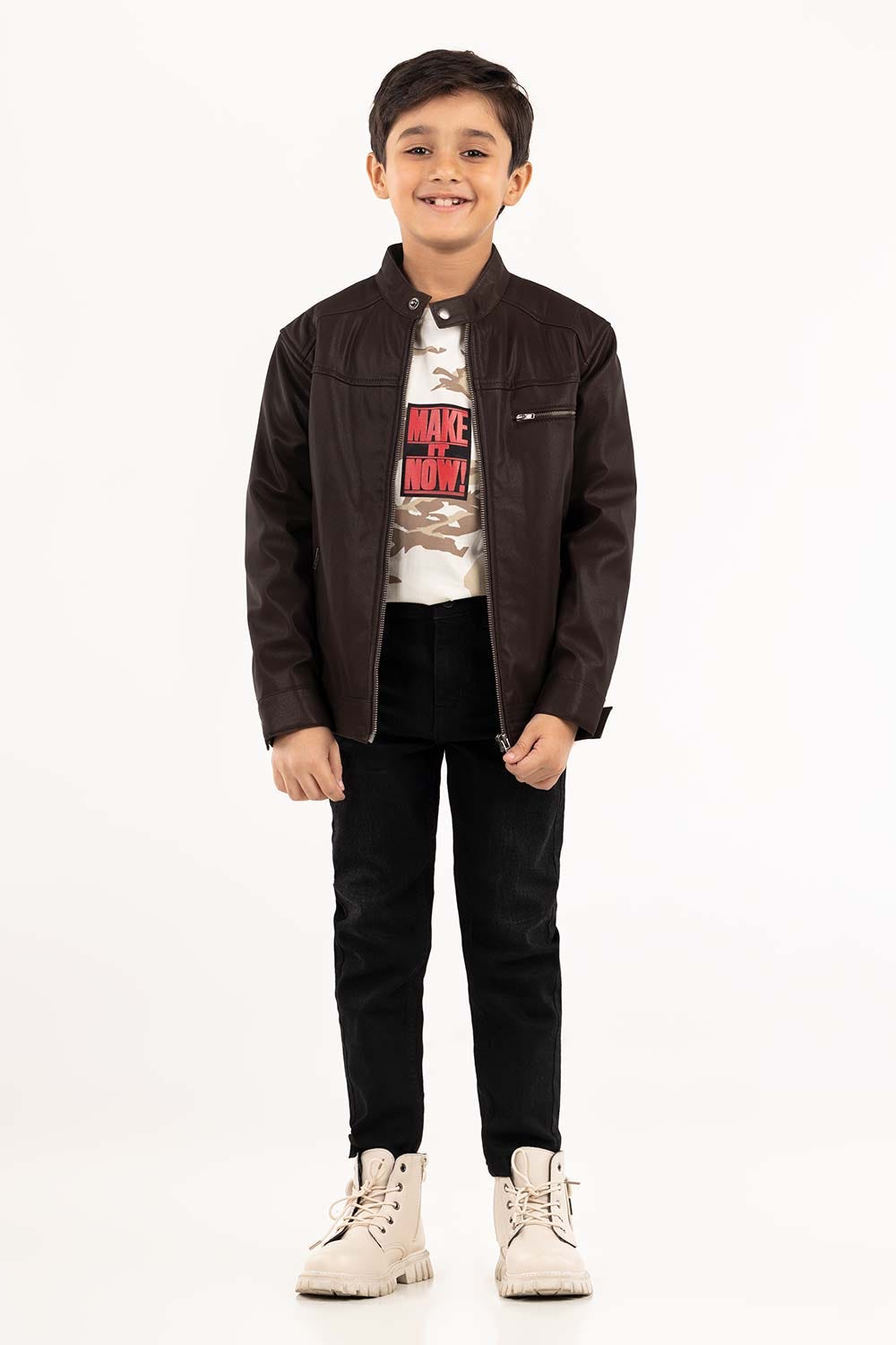 Junior Boy Brown Jacket 224-310-038