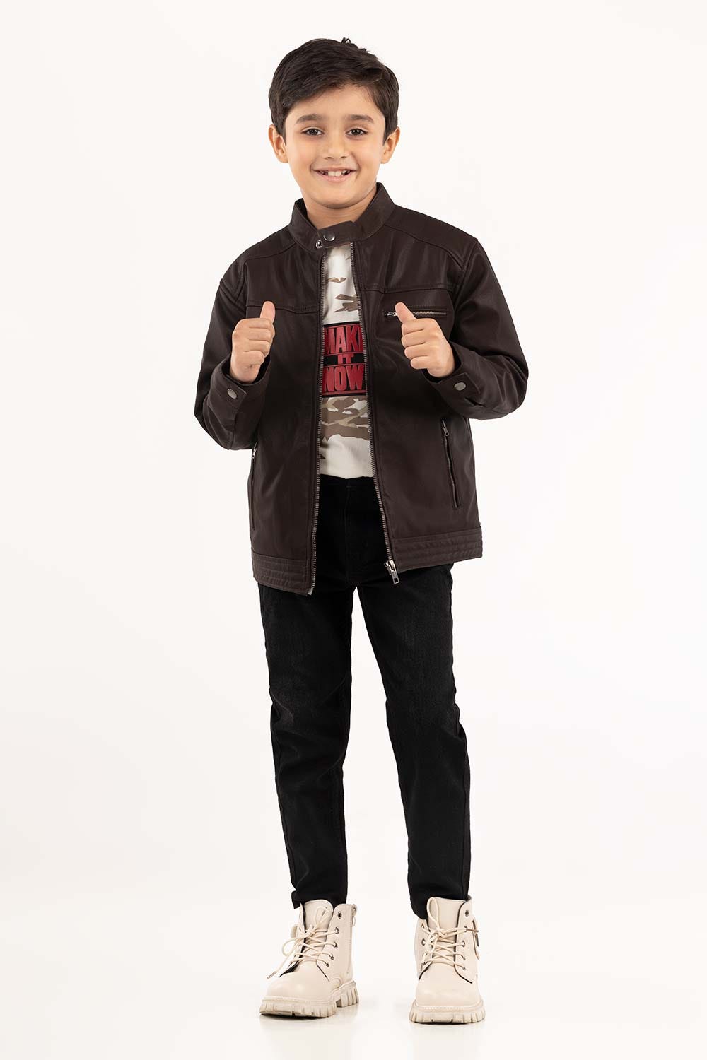 Junior Boy Brown Jacket 224-310-038
