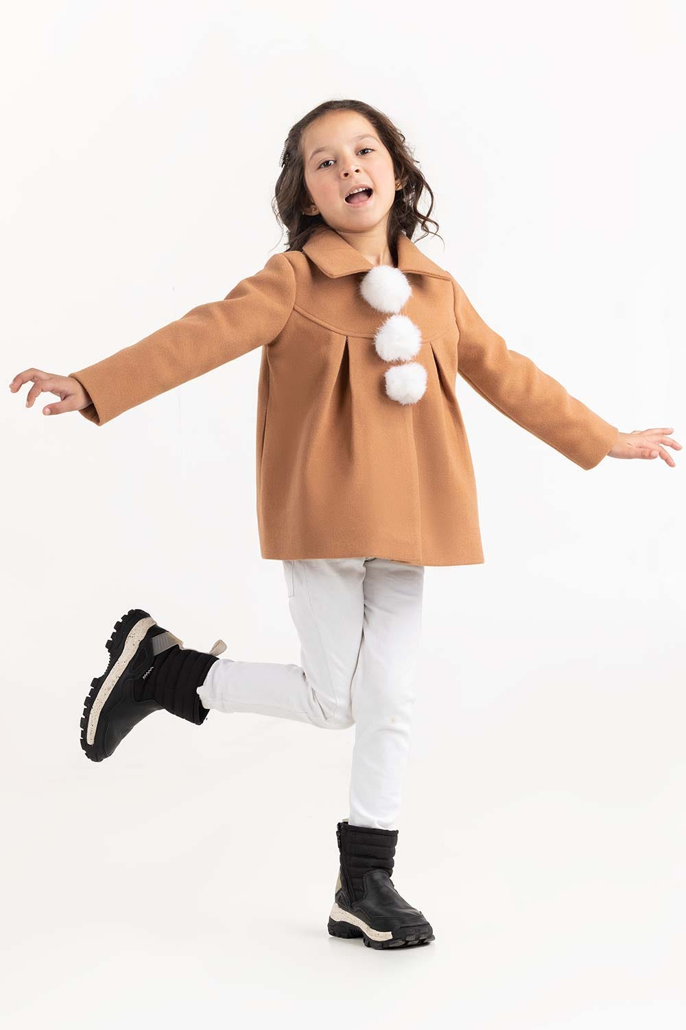 Girls Brown Jacket 224-610-022